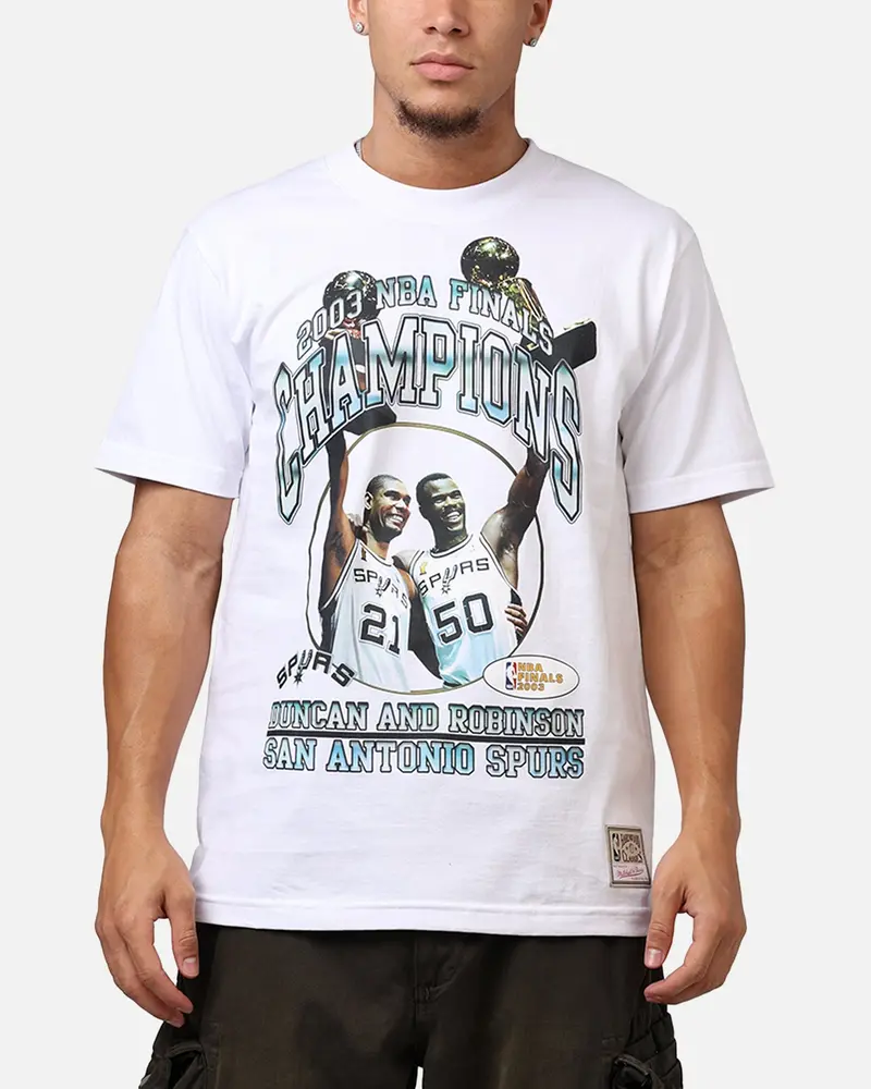 Mitchell & Ness San Antonio Spurs 2003 Finals Champions T-Shirt White 1