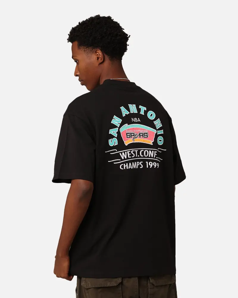 Mitchell & Ness San Antonio Spurs Arch T-Shirt Faded Black 1