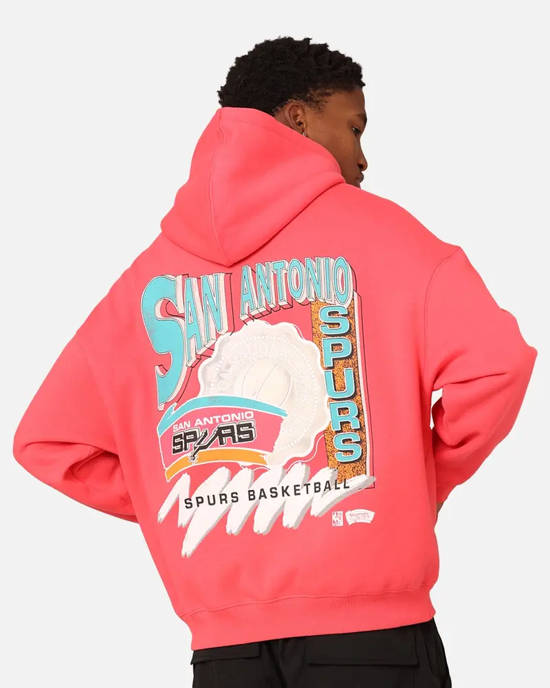 Mitchell & Ness San Antonio Spurs Basketball Hoodie Pepper Pink 1