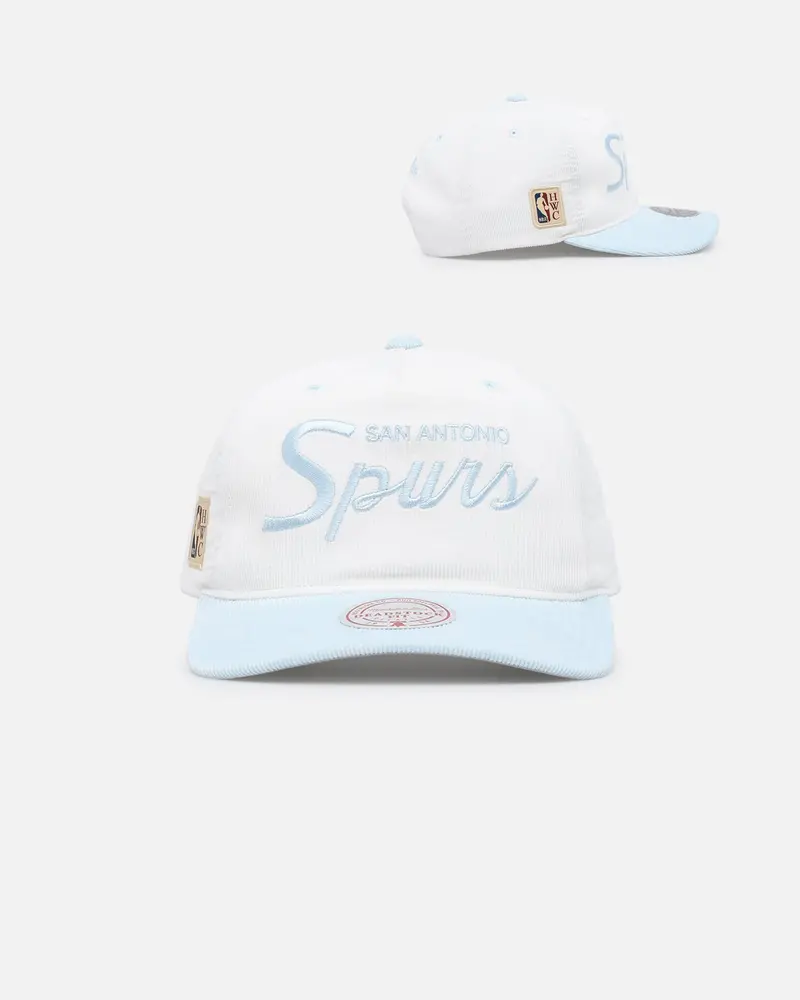 Mitchell & Ness San Antonio Spurs 'Pastel Corduroy' Deadstock Snapback White Cream/Light Blue 1