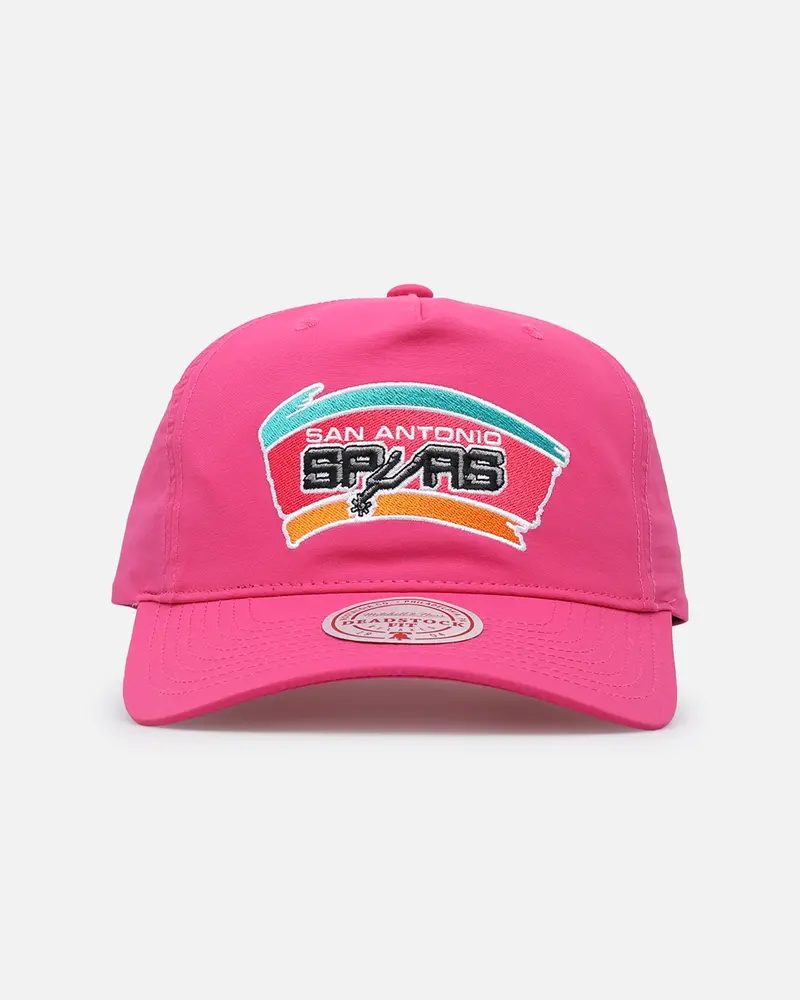 Mitchell & Ness San Antonio Spurs Retro Matte Nylon Origins Snapback Pink 1