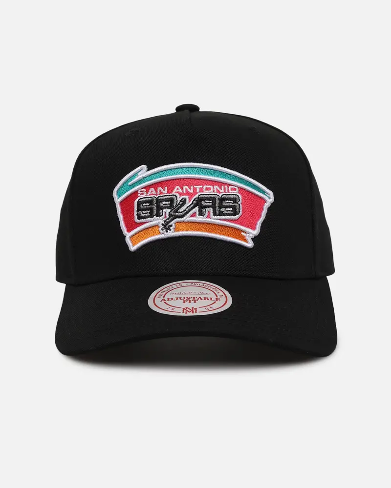 Mitchell & Ness San Antonio Spurs Team Colour Logo Mvp Snapback Black 1