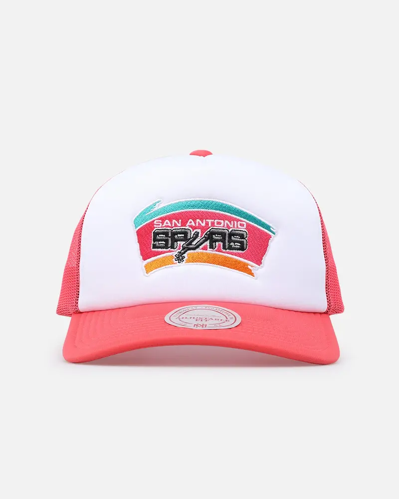 Mitchell & Ness San Antonio Spurs Team Foam Trucker Snapback Red/White 1