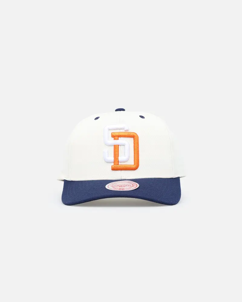 Mitchell & Ness San Diego Padres Go Team Go Snapback White Cream/Blue 1