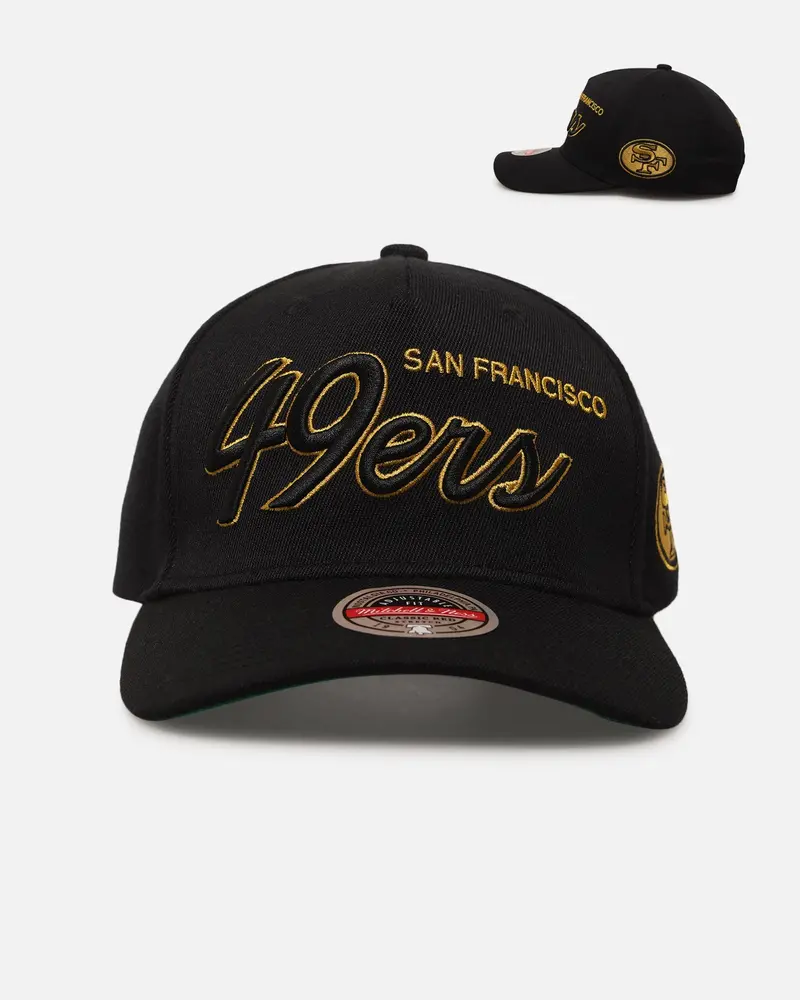 Mitchell & Ness San Francisco 49Ers 'Team Script' Mvp Snapback Black/Gold 1