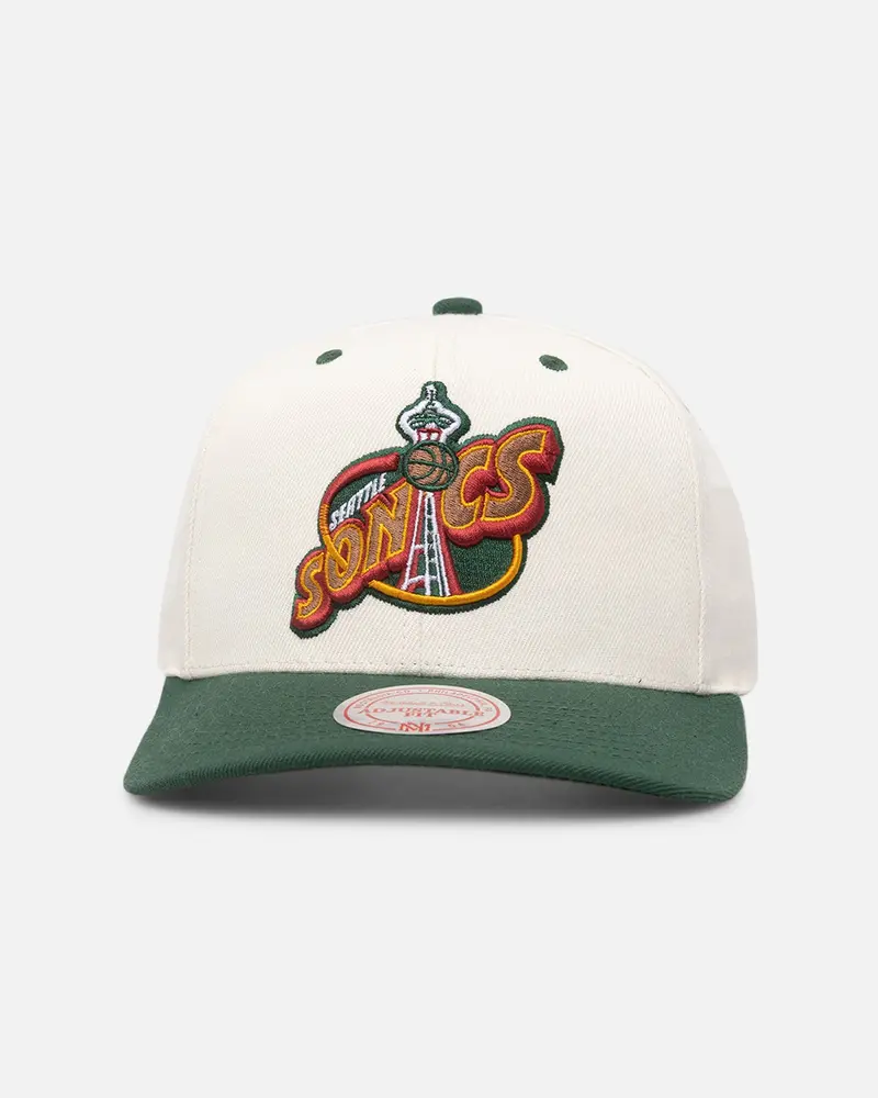 Mitchell & Ness Seattle Sonics Go Team Go Og Snapback Vintage Cream 1