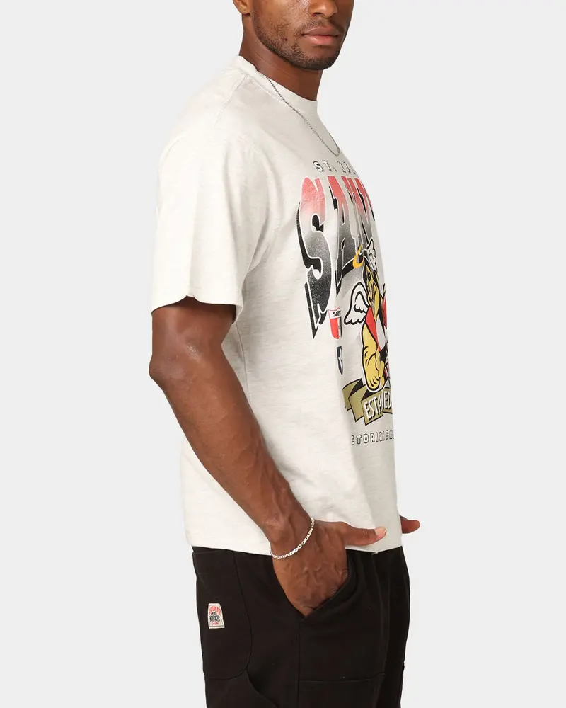 Mitchell & Ness St. Kilda Saints Character T-Shirt Silver Marle 5