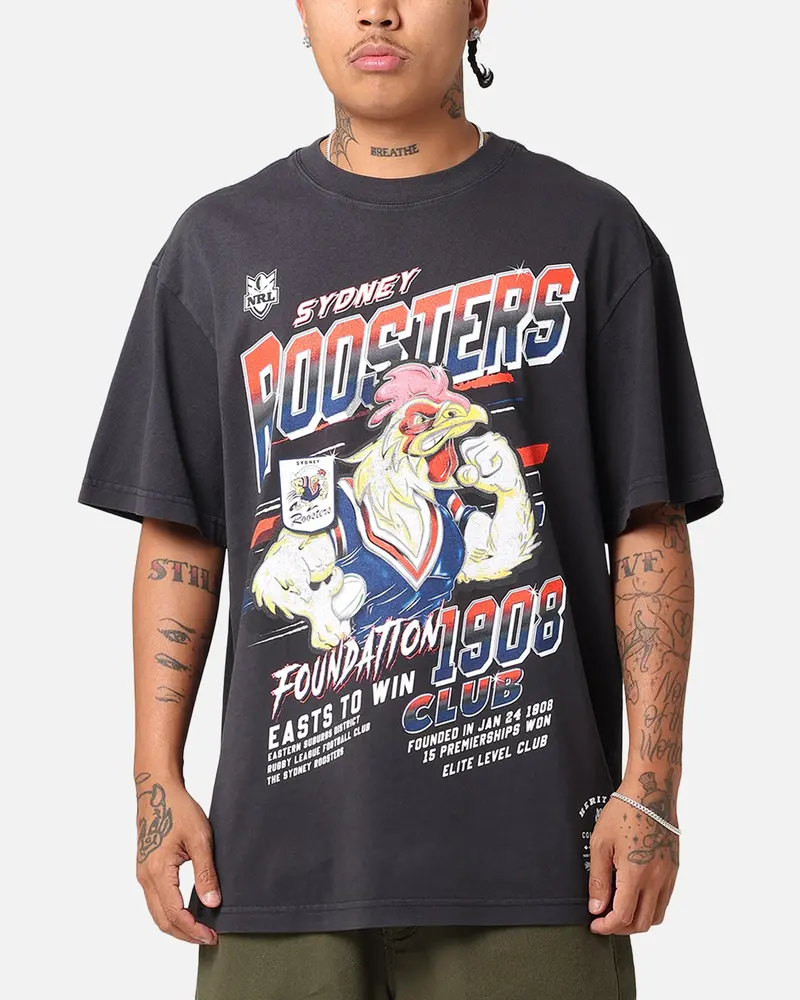 Mitchell & Ness Sydney Roosters 1998 Season T-Shirt Faded Black 1