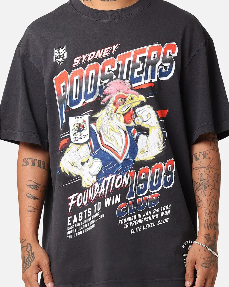 Mitchell & Ness Sydney Roosters 1998 Season T-Shirt Faded Black 4