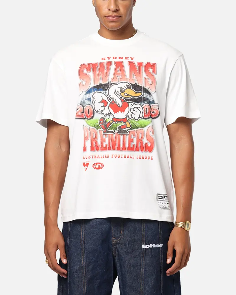 Mitchell & Ness Sydney Swans Mascot T-Shirt Vintage White 1
