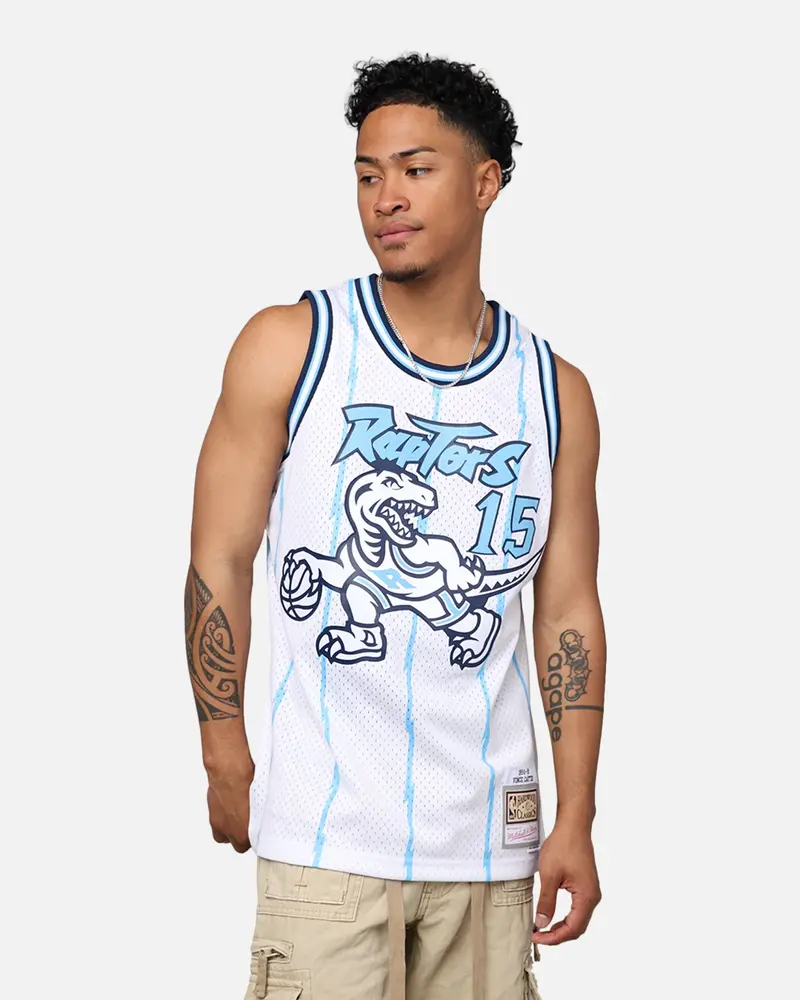 Mitchell & Ness Toronto Raptors Vince Carter 1998-99 College Twist Swing Jersey White/Light Blue 1