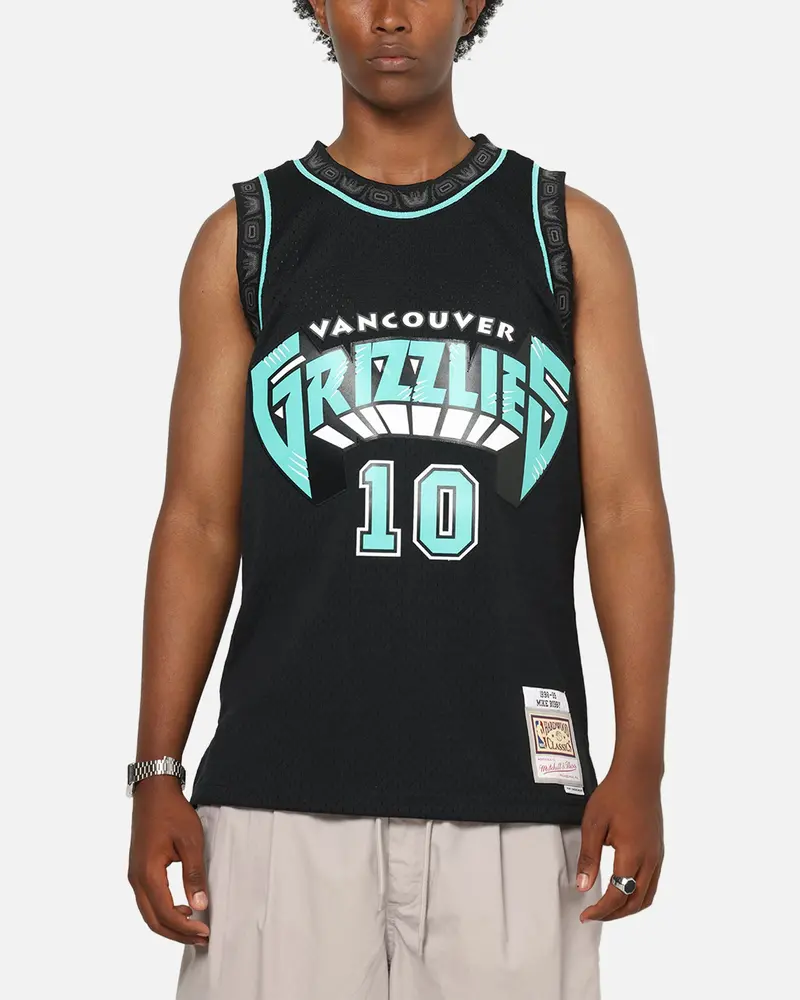 Mitchell & Ness Vancouver Grizzlies Mike Bibby 'Cool Blue' Swing Jersey Black/Blue 1