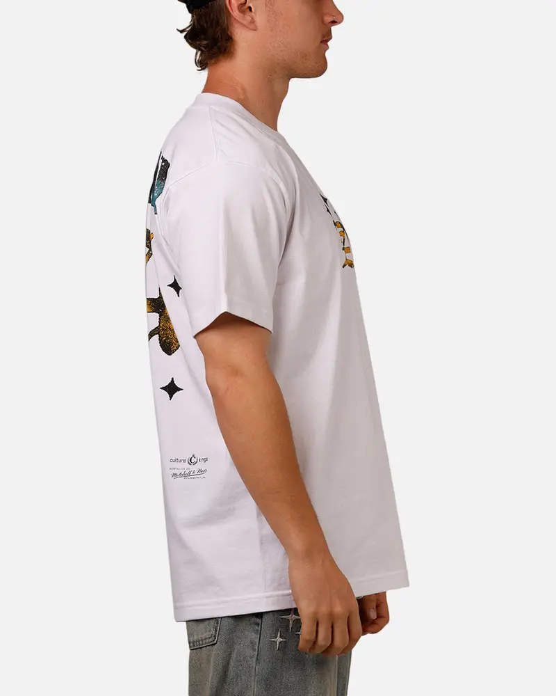 Mitchell & Ness X Los Angeles Galaxy X Culture Kings La Wordmark T-Shirt White 4