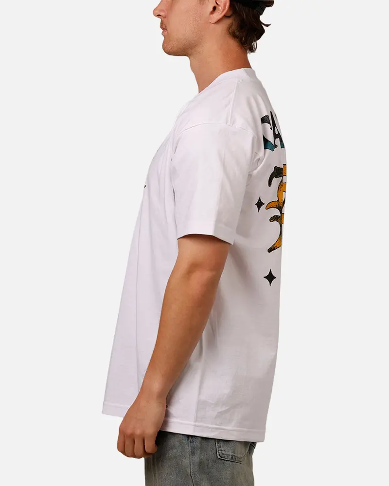 Mitchell & Ness X Los Angeles Galaxy X Culture Kings La Wordmark T-Shirt White 5
