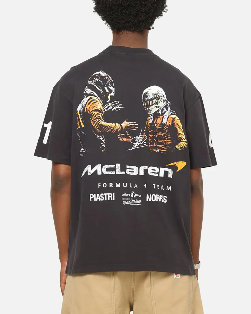 Mitchell & Ness X Mclaren Piastri And Norris Team Mates T-Shirt Washed Black 1