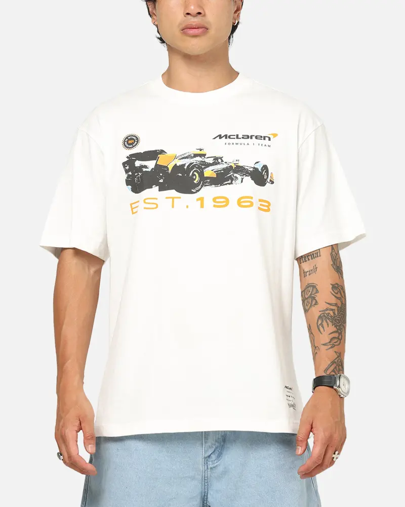Mitchell & Ness X Mclaren Tailgate T-Shirt Vintage White 1