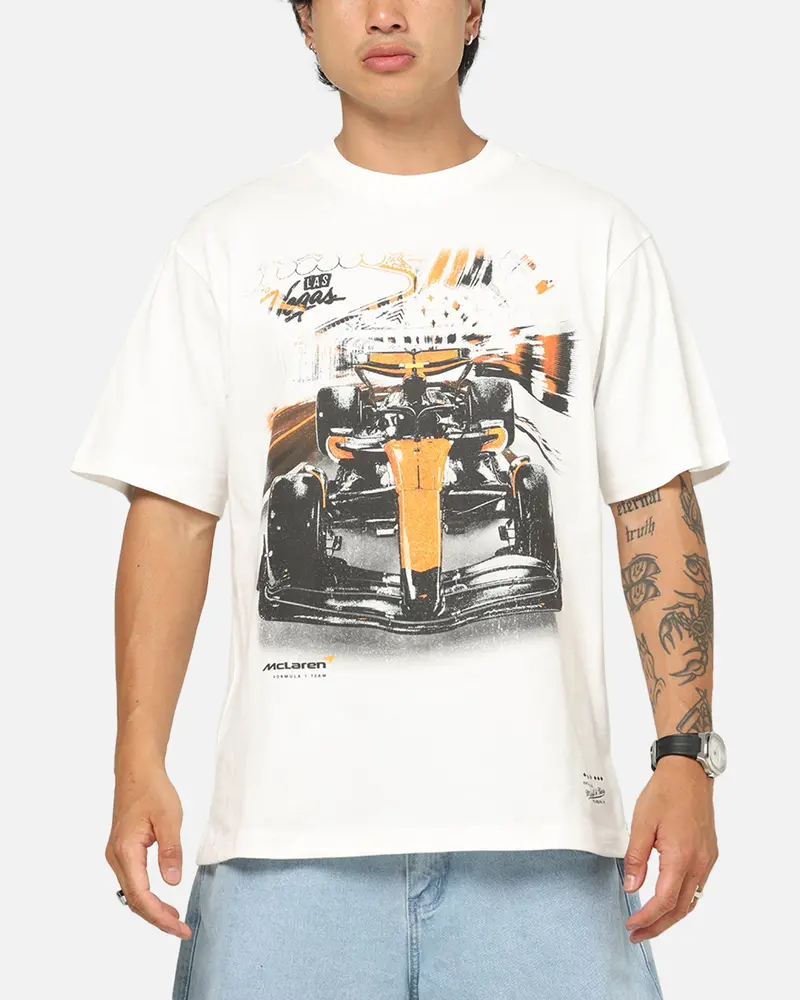 Mitchell & Ness X Mclaren Vegas 2025 T-Shirt Vintage White 1