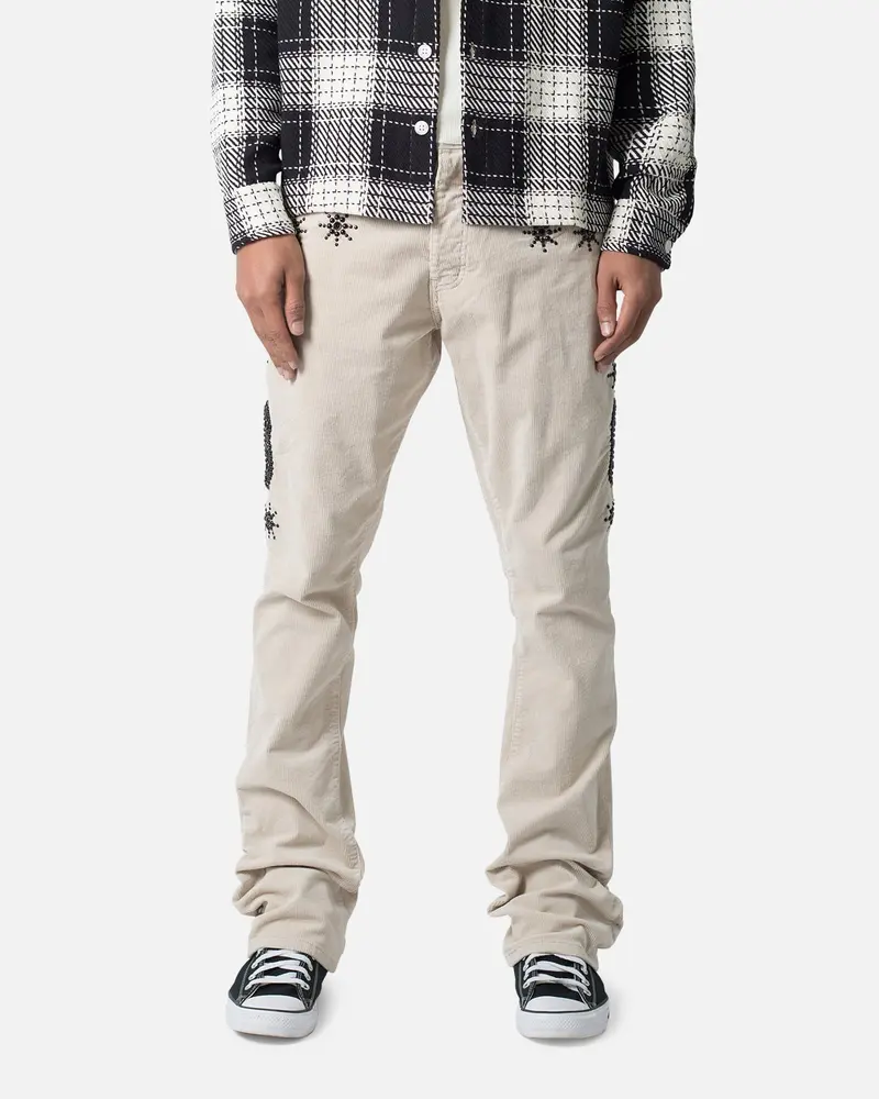 Mnml B374 Flare Denim Jeans White 1