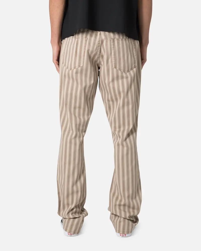 Mnml B389 Striped Flare Pants Brown 4
