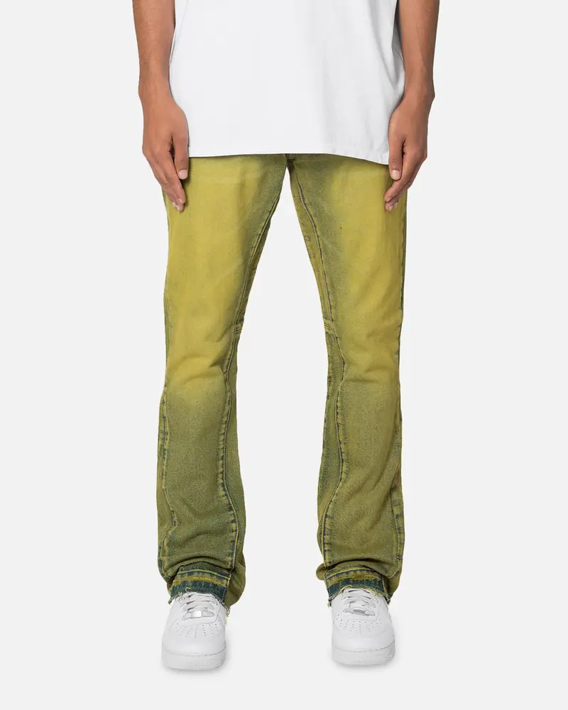 Mnml B540 Flare Denim Jeans Olive 1