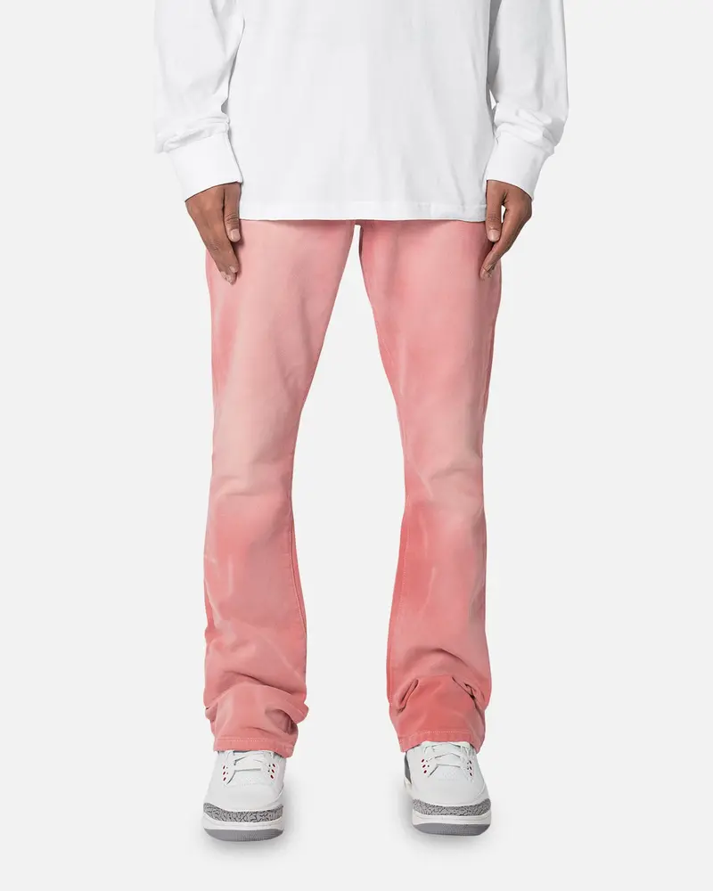 Mnml B593 Beach Flare Denim Jeans Pink 1