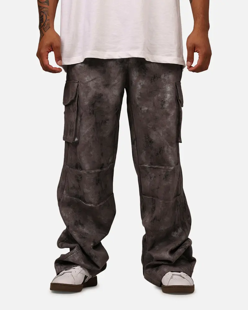 Mnml Baggy Dual Sueded Cargo Pants Grey 1