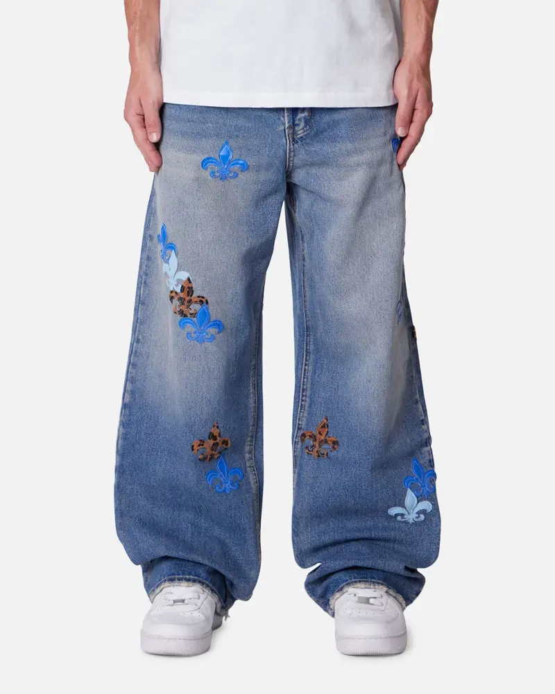 Mnml Baggy Fleur Denim Jeans Blue 1