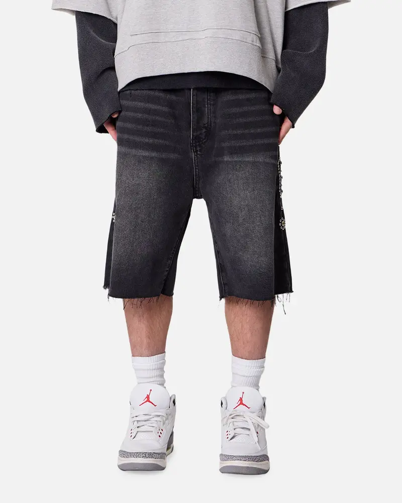 Mnml Baggy Mojave Denim Shorts Black 1