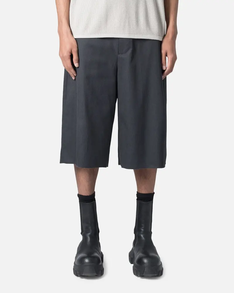 Mnml Baggy Pleated Shorts Grey 1