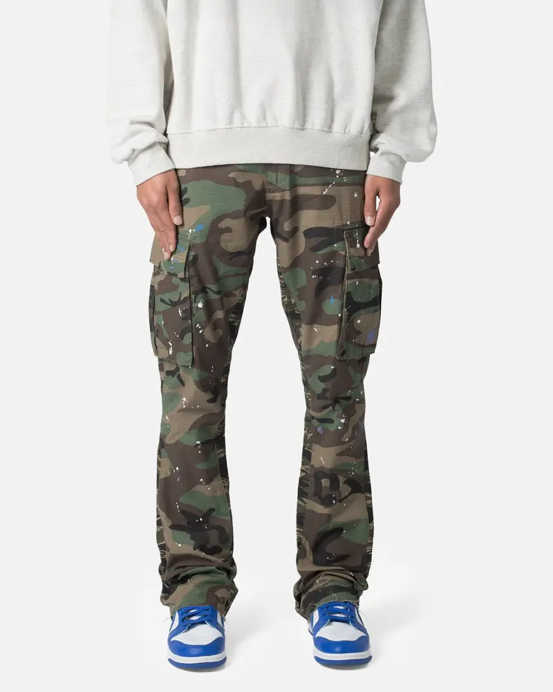 Mnml Bootcut Cargo Pants Camo 1