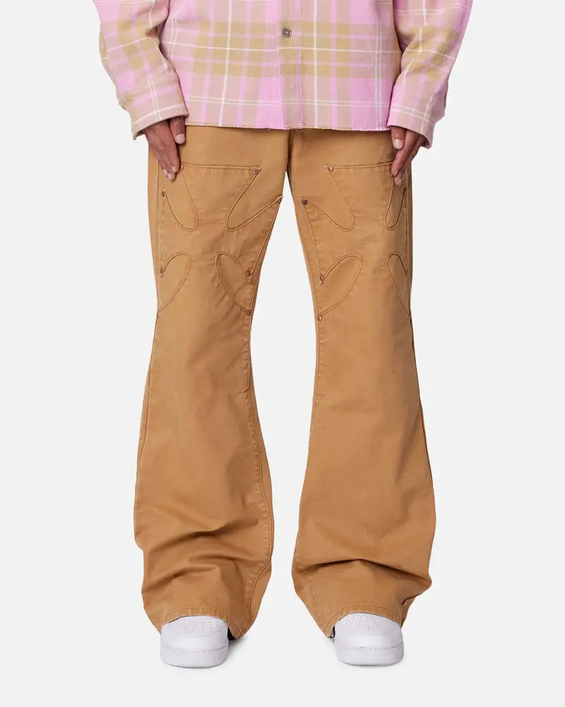 Mnml Bootcut Iron Cross Jeans Tan 1