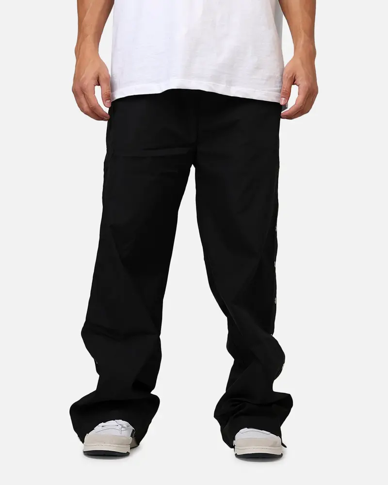 Mnml Button Lined Pants Black 1
