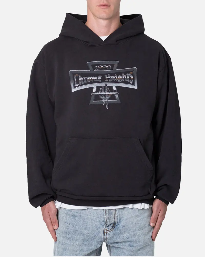 Mnml Chrome Knights Hoodie Off Black 1