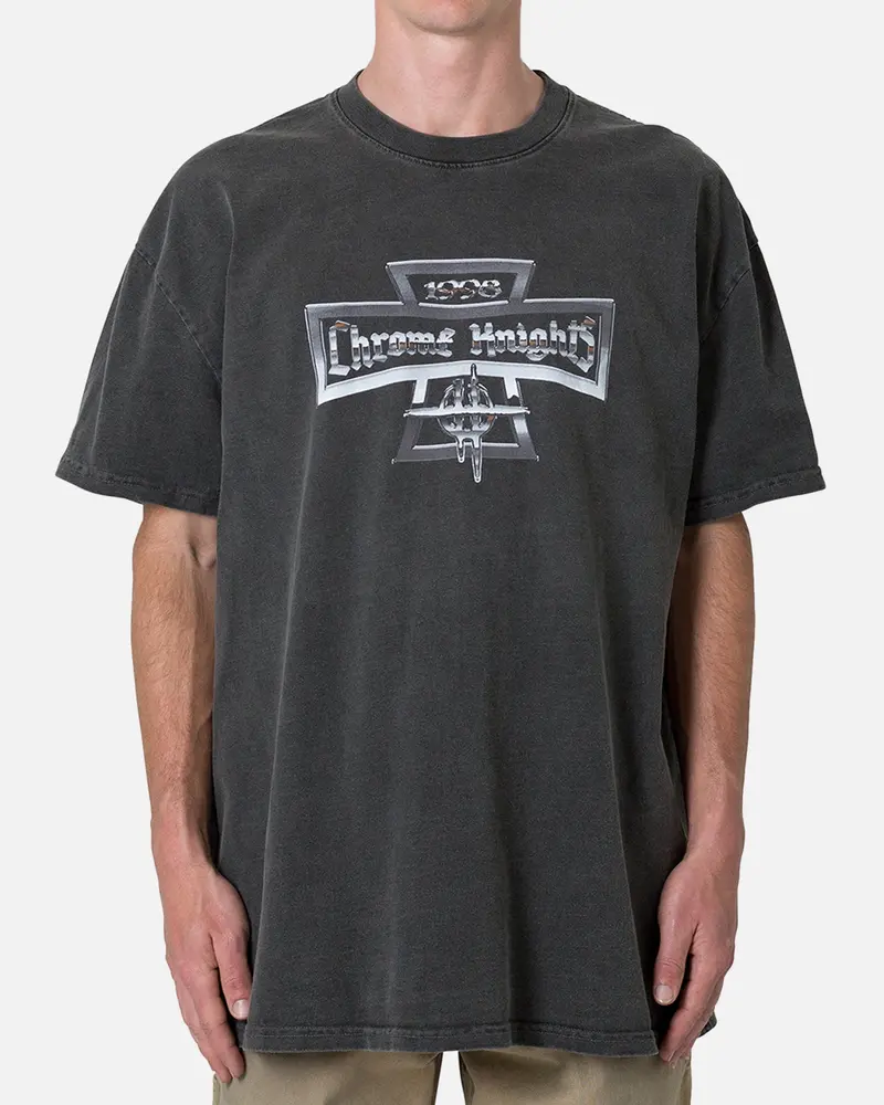 Mnml Chrome Knights T-Shirt Washed Black 1