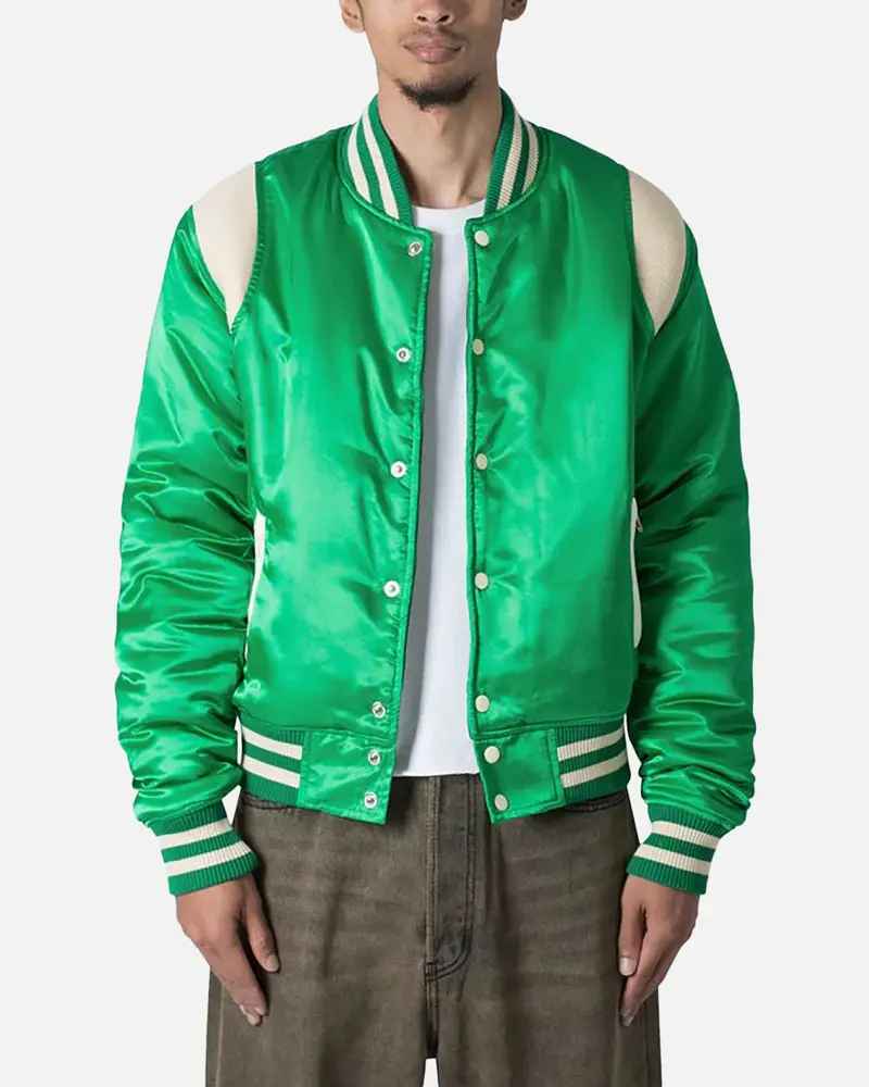 Mnml Classic Varsity Jacket Green 1