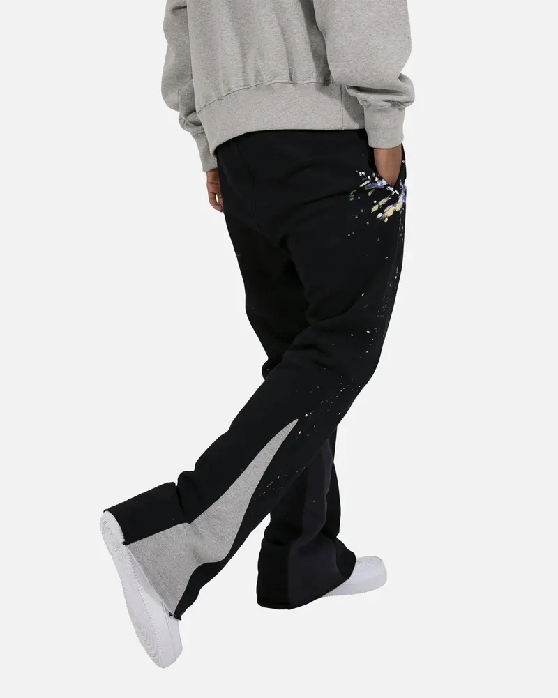 Mnml Contrast Bootcut Sweat Pants Black 1