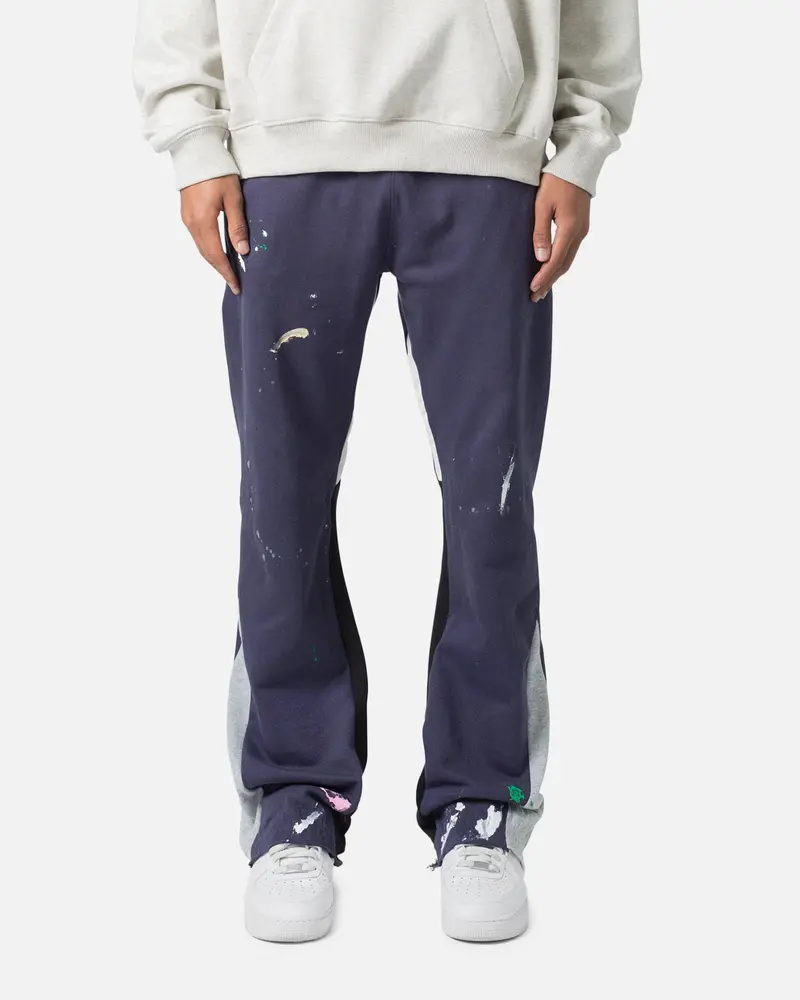Mnml Contrast Bootcut Sweatpants Vintage Navy 1