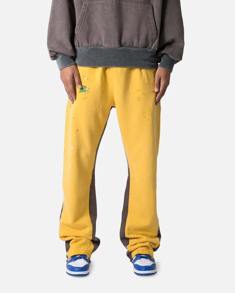 Mnml Contrast Bootcut Sweatpants Yellow 1