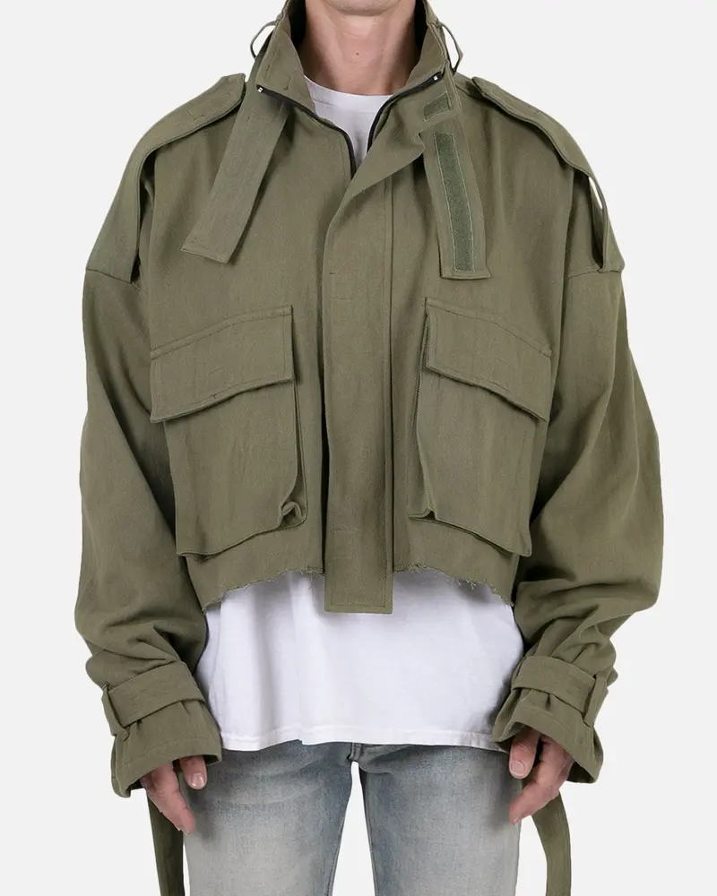 Mnml Cropped M65 Jacket Olive 1