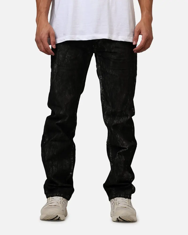 Mnml D377 Straight Denim Jeans Washed Black 1