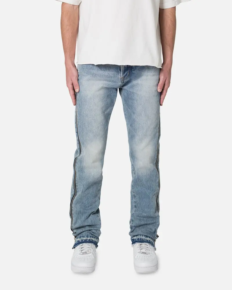 Mnml D558 Straight Stripe Denim Jeans Blue 1