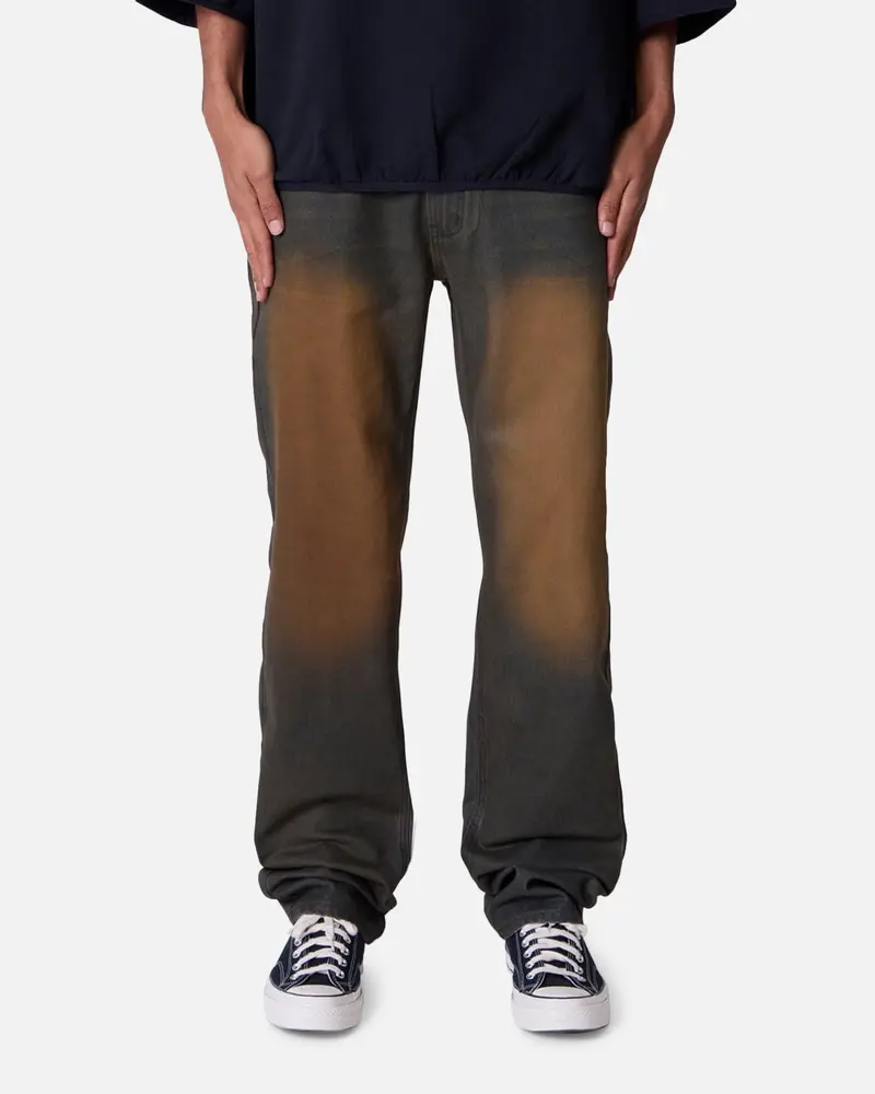 Mnml D732 Rust Wash Denim Jeans Black/Brown 1