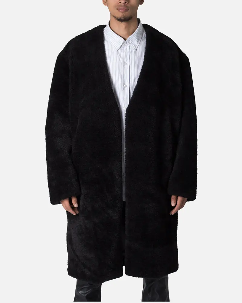Mnml Faux Fur Coat Black 1