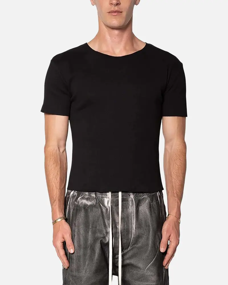 Mnml Fitted Ribbed T-Shirt Black 1
