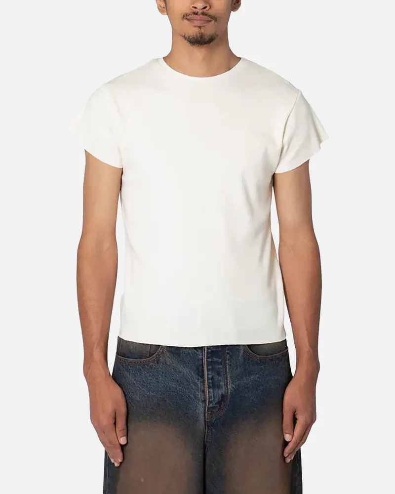Mnml Fitted Ribbed T-Shirt Off White 1