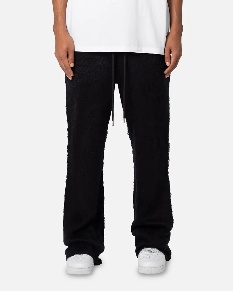 Mnml Fuzzy Sweatpants Black 1
