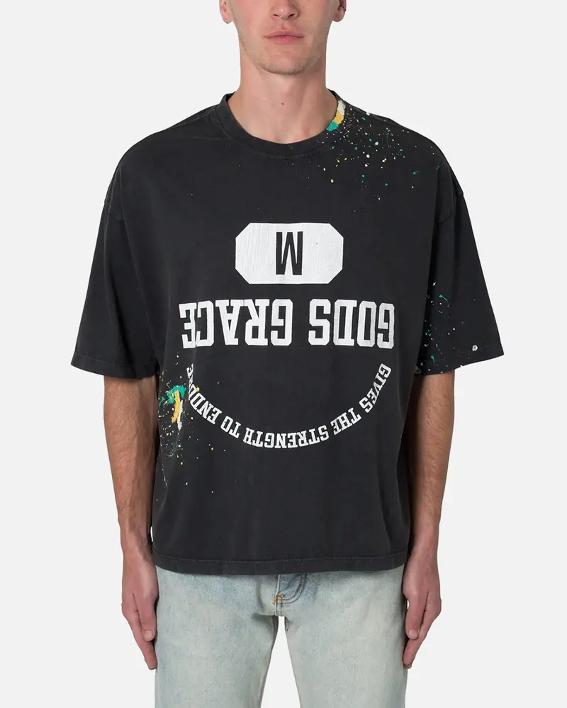 Mnml Gods Grace Vintage T-Shirt Washed Black 1