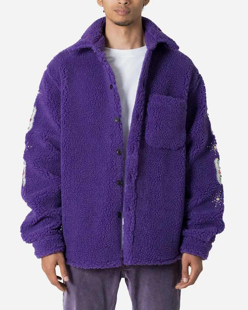 Mnml Jewel Sherpa Jacket Purple 1