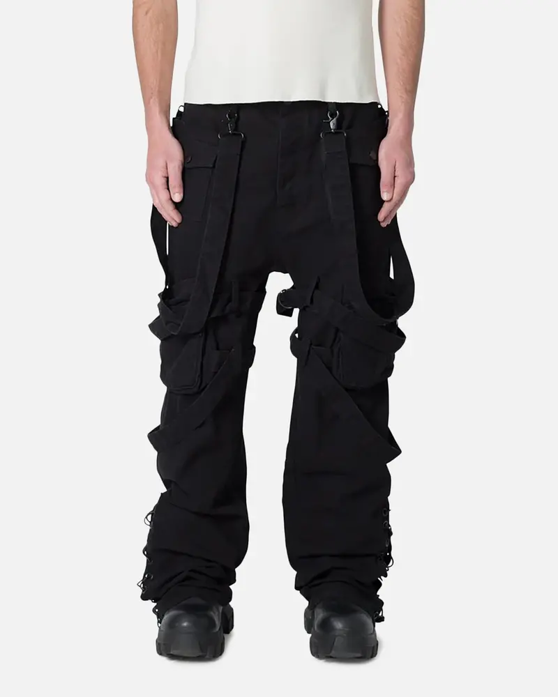 Mnml Laced Up Ready Cargo Pants Black 1