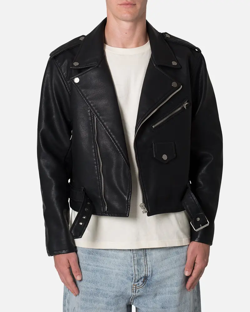 Mnml Leather Moto Jacket Black 1